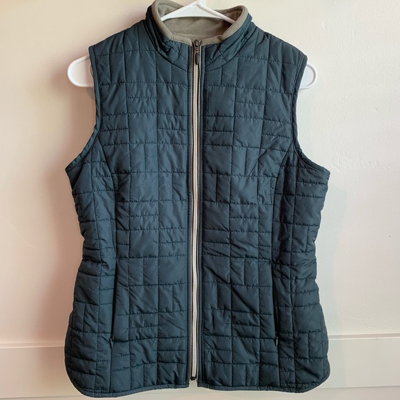 Aventura Jackets & Blazers - Aventura Teal & Gray Square Stitched Vest